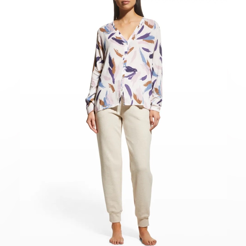 Hanro Multicolor Feather Print Women's Top